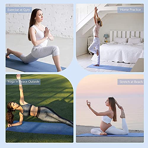 Image of IRIS Fitness Non Slip TPE Yoga Mat for Hot Yoga Pilate Gymnastics, Double Sided (72 inch x 24 inch x 6 mm)