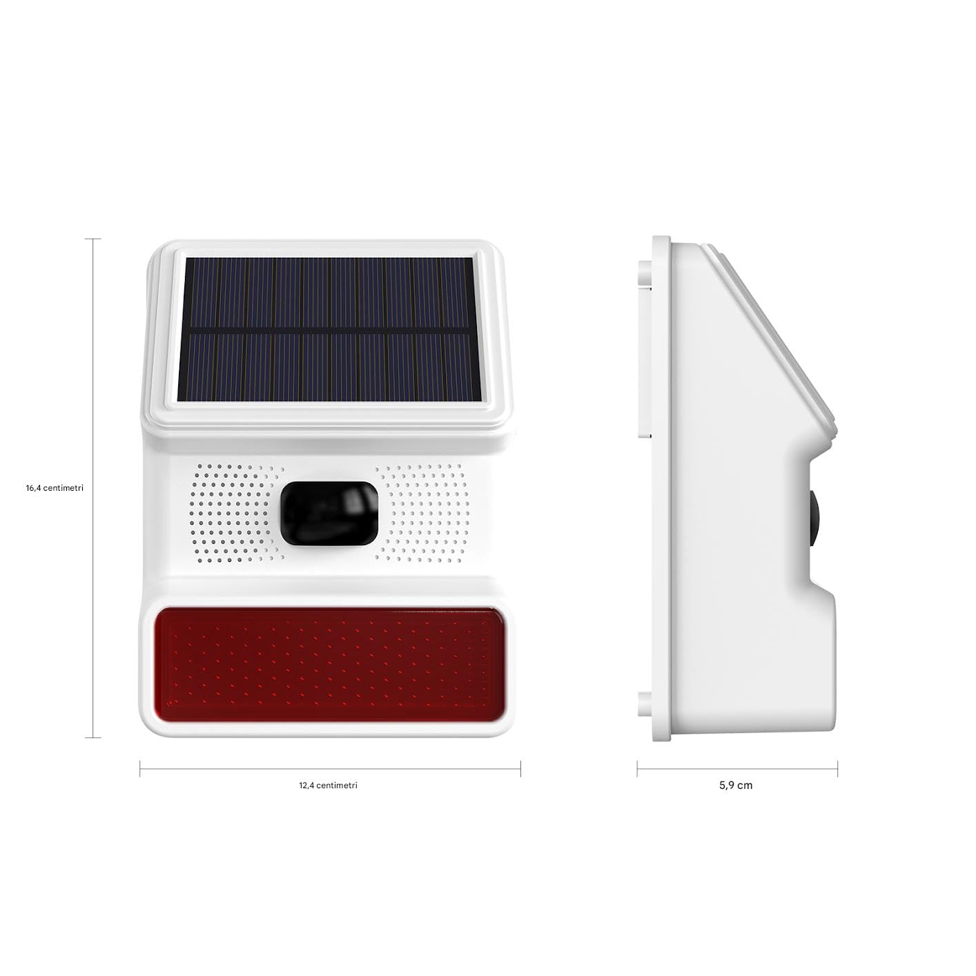 Sirena di Alarme, Sirena da esterno solare con Luce Lampeggiante LED funzionano con sistema di allarme, PG103, PG107, PG108 Compatibile con PE523R