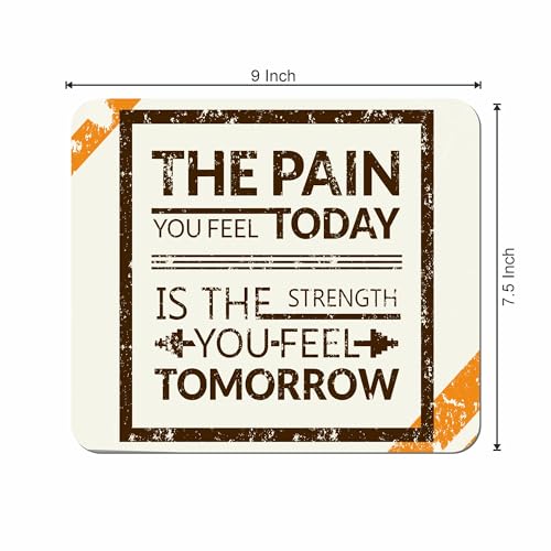 Image of Tshirtwala Motivational Mouse Pad 9x7.5 Inch - Smooth Surface, Anti-Slip Rubber Base, Inspirational Quote Desk Pad for Office, Home & Gaming