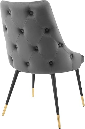 Miniatura 4 de Modway Adorn - Silla de comedor (terciopelo), Textil, Gris