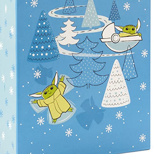 Hallmark Star Wars The Mandalorian Gift Bag Set (2 Bags: 1 Large 13", 1 XL 15") "Galaxy's Greetings, Grogu for Christmas, Birthdays, Grandkids, Fans, May the 4th