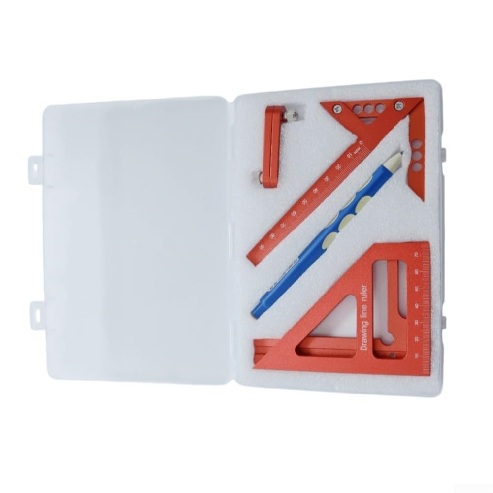 Regla Triangular Grabada 200mm Escala Clara Anti-desgaste