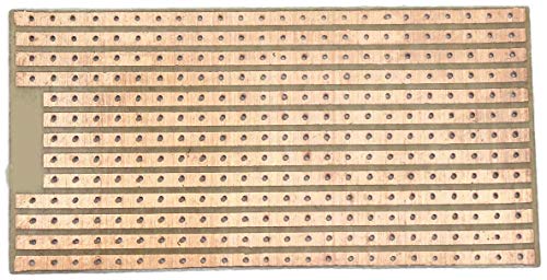 Electronic Spices General Purpose Printed Circuit Board 12.5 X 6.5, zero pcb Board, For electronic project or experiment PACK OF 2