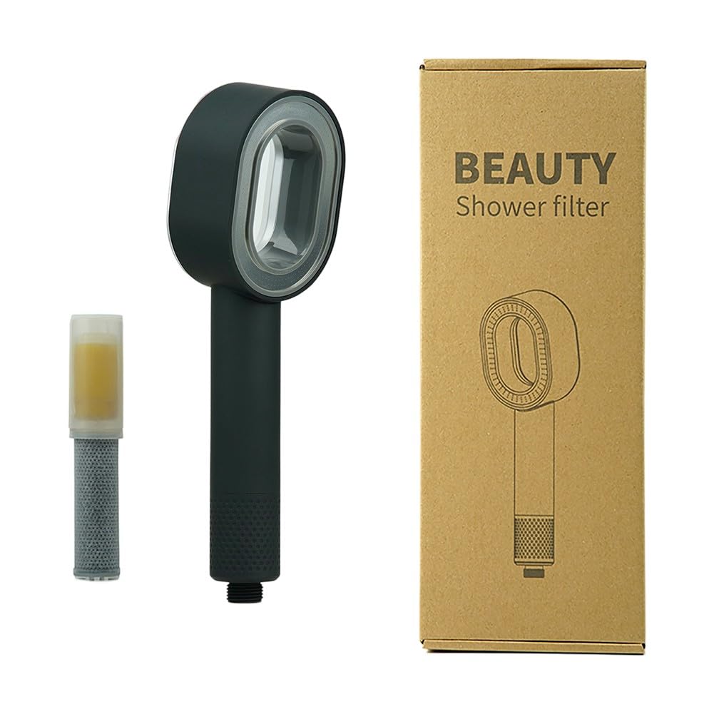 Alcachofa de ducha de alta presión con filtro y aromaterapia, pulverizador de baño ABS contra la cal y agua dura, fácil de instalar, color blanco