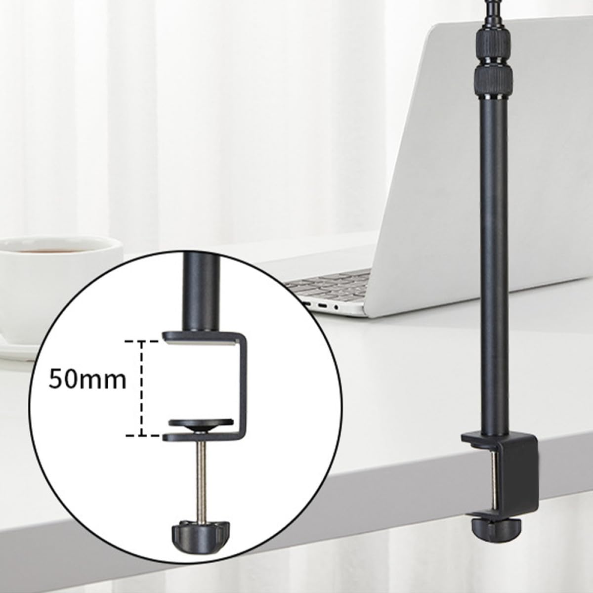 Verstellbare Kamerahalterung für Tisch mit 1/4 Zoll Schraube Schwarz
