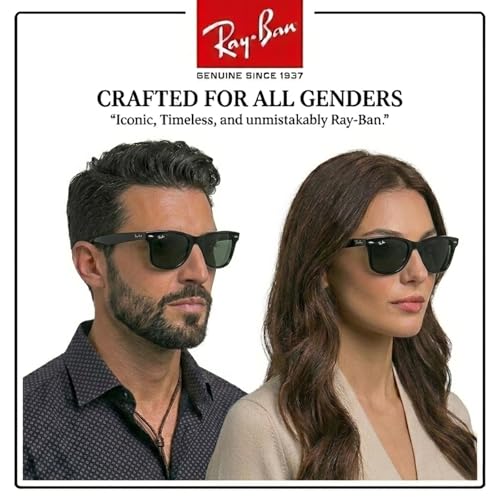 Image of Ray-Ban RB4340 WAYFARER EASE Square Shaped Sunglasses for Men & Women with Official RAYBAN Eyewear Kit