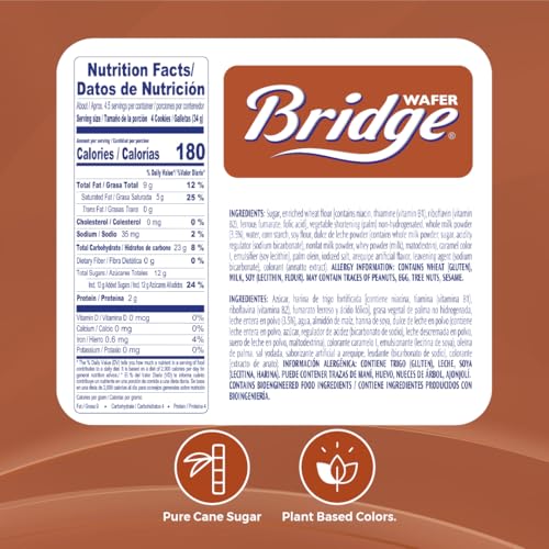 Image of Colombina Dulce de Leche Wafer Bridge - Delicious Dulce de leche Flavor Cream Wafers Snack with Plant-Based Colors - Individually Pack for On-the-Go Snacking - Perfect Treats for Parties, Gatherings (5.33 Oz) 1 pack