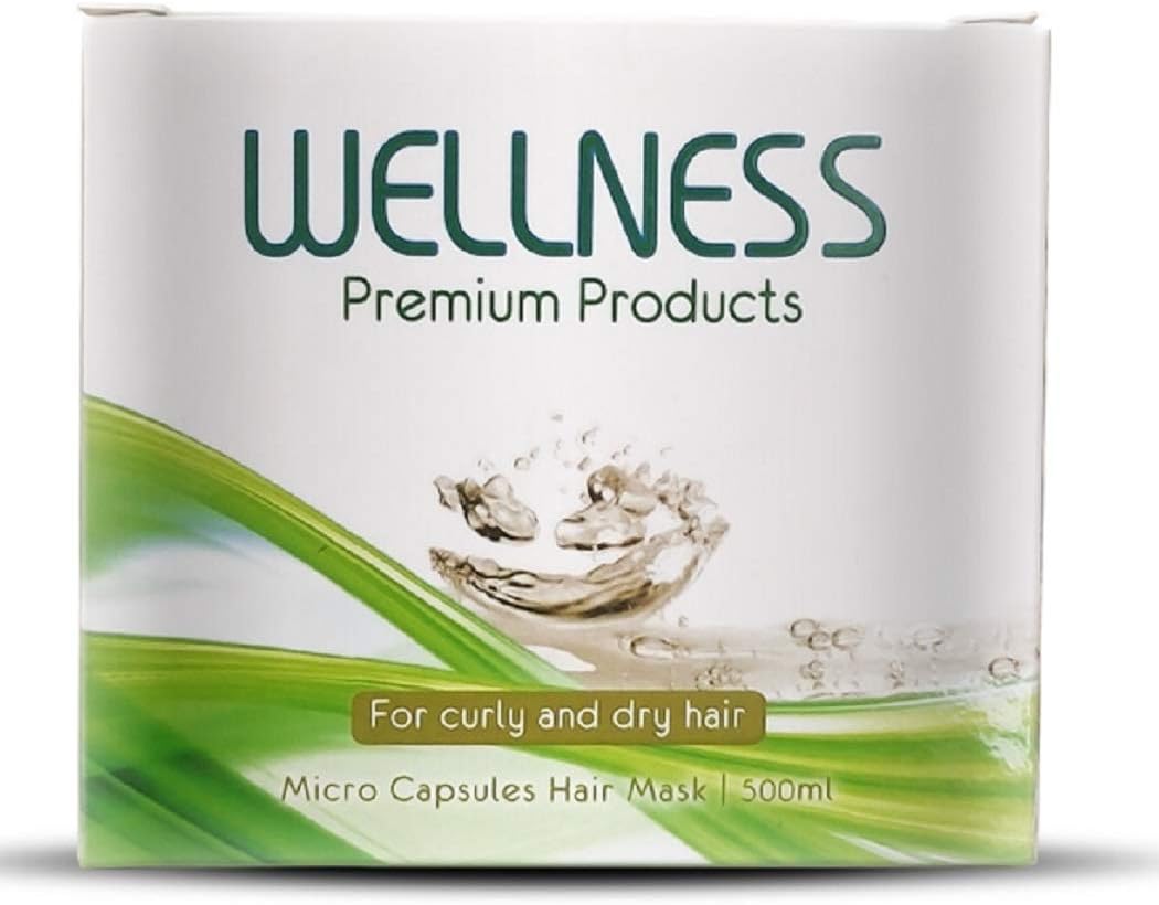 Wellness Premium Products Micro Capsules Hair Mask for Curly or Dry Hair, 500ml (16.9 Ounce)