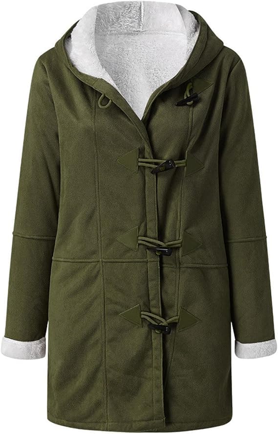 Girls Fleece Jacket Suede Sherpa Lined Warm Winter Coats with Hood Faux Fur Thermal Button Down Hooded Parka Coat4