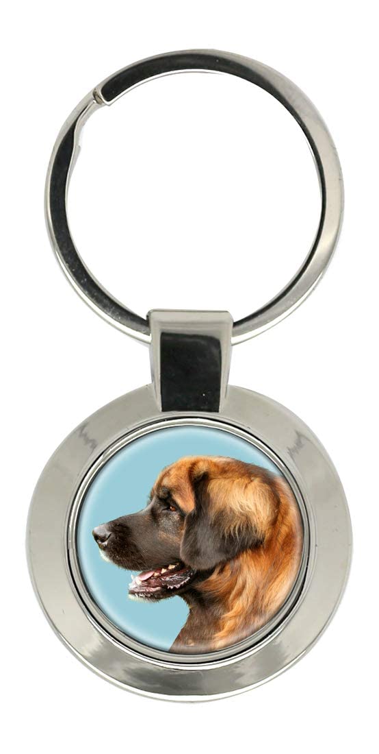 Giftshop Uk Unisex Silver Coloured Metal Leonberger Dog Key Ring