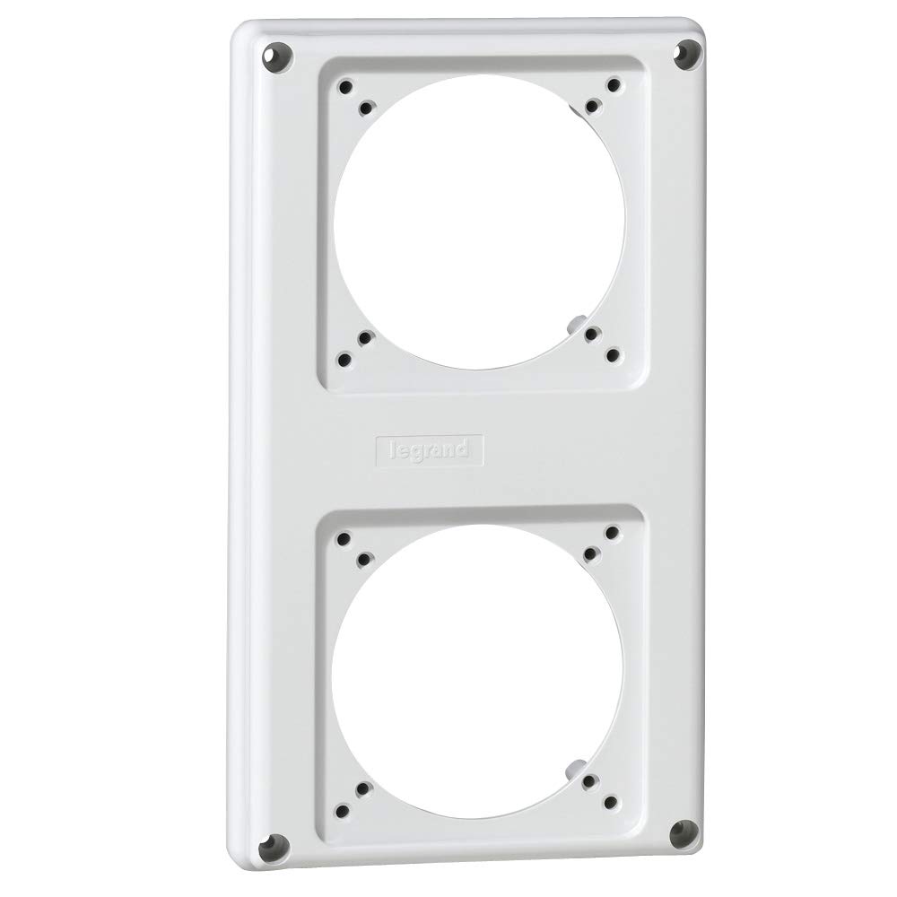 Plastron Legrand 057713 pour 2 prises de coffret électrique 16A 220x125mm