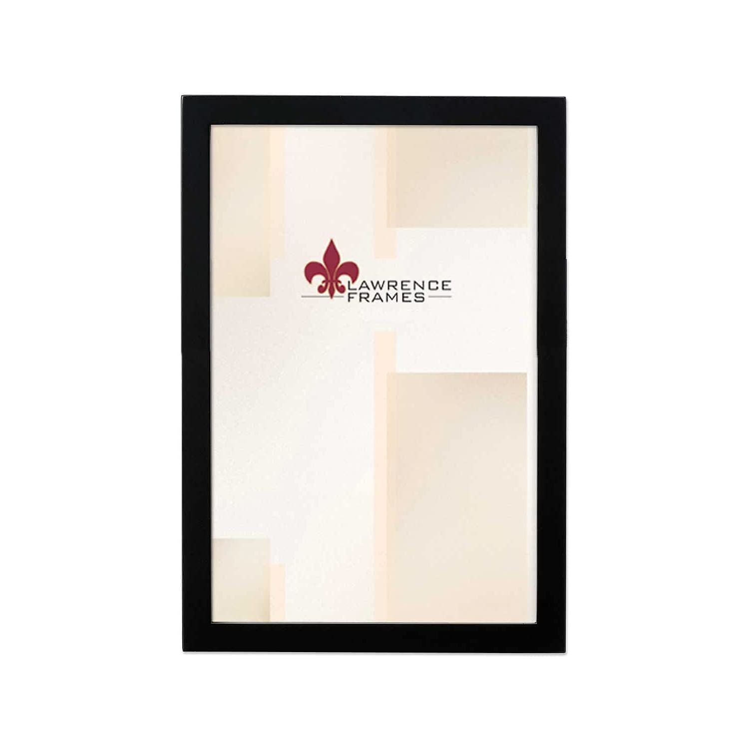 Lawrence Frames Black Wood Picture Frame, Gallery Collection, 8 by 12-Inch