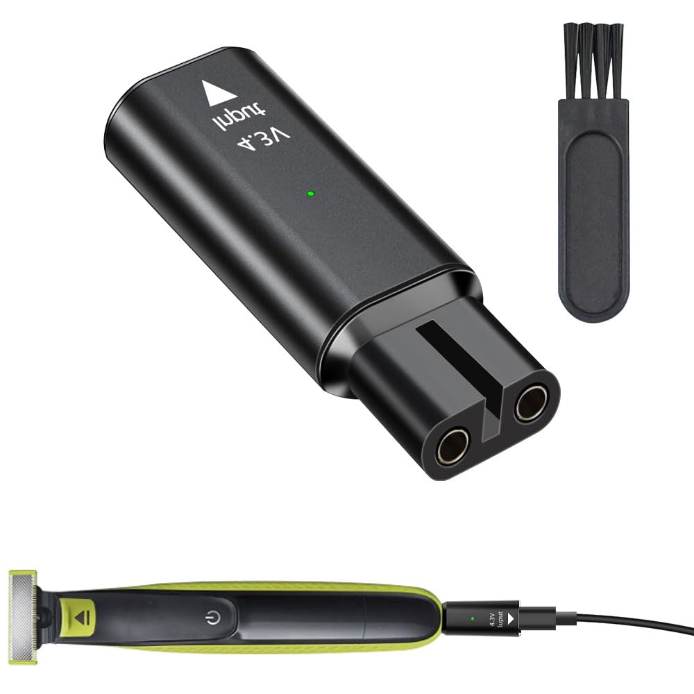 4.3V Type-C Spine Caricabatterie Sostituzione per Philips Rasoio One Blaade QP2520 QP2520/70 QP2520/72 QP2620, Modello A00390 Alimentazione Adattatore per Norelco Trimmer Barba Elettrico