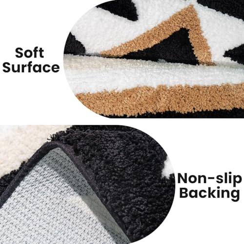 Image of AAZEEM Mat Rugs Non-Slip Abstract Bath Rugs Cute Mat Washable for Tube|Rectangular Door Mat for Home |Drawingroom |Easy Clean Indoor and Outdoor Floor Mat |Super Absorbent |White |16 inchx24 inch & 20 inchx32 inch |