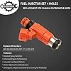 Fuel Injector 4 Holes 4Pcs | Replacement for Yamaha Outboard 115 HP Marine Mitsubishi Eclipse Galant Mirage Chrysler Dodge Suzuki | Replace# 68V-8A360-00-00, INP-771, CDH-210