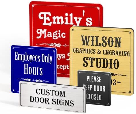 Custom Signs, Office Door Sign, Personalized Plaque for Wall, Address Mailbox, Name Plates for doors, Square