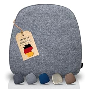 kontor28® Filz Sitzkissen Stuhl grau 6er-Set
