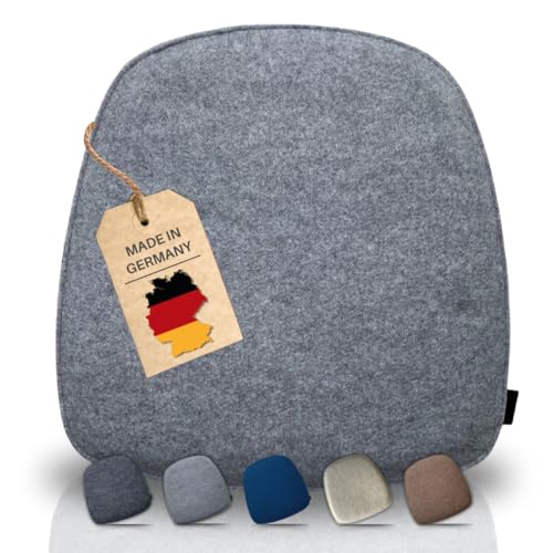 kontor28® Filz Sitzkissen Stuhl grau 6er-Set