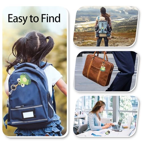 Image of Leather Keychain Case Holder Compatible with Apple AirTag, GPS Airtag Keychain Finder Tracker with Key Ring, Anti-Scratch Protective Air Tag Cover | Leather