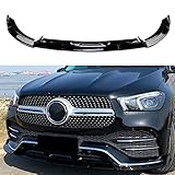 Front Bumper Spoiler Lip for Mercedes Benz GLE Class W167 C167 GLE350 GLE450 GLE53 AMG 2020-2023 Gloss Black