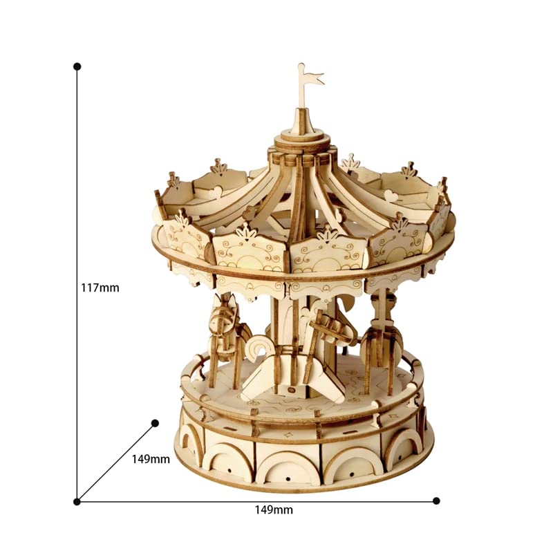 merry go round　完売間近！！ Amazon.co.jp: DIY 3D木製モデルパズル メリーゴーランド Rolife