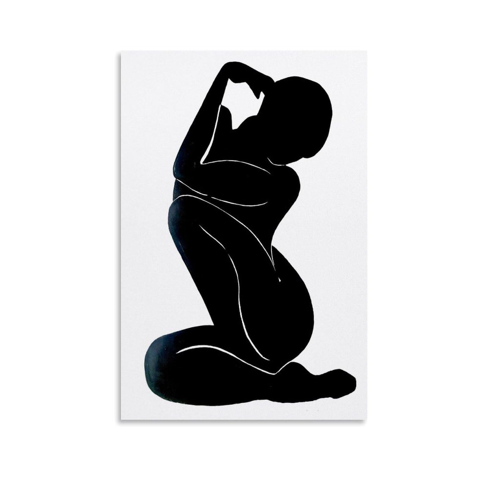 JUYOZ Henri Matisse Painter Works《Black Nude》Poster Canvas Painting Wall Art Decorative Picture Prints Modern Decor 08x12inch(20x30cm)