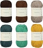 Das pflegeleichte Garn im Rundknäuel mit einer Lauflänge von ca. 125m/50g Knäuel eignet sich zum Stricken & Häkeln und für eine Nadelstärke von 2,5-3,5mm / Wolle in bunten Farben erhältlich