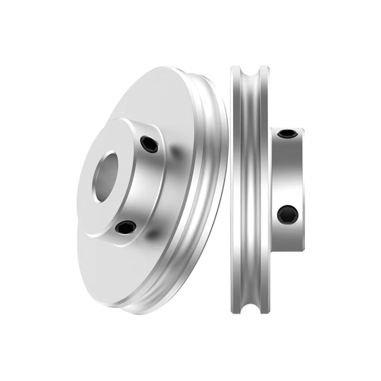 Polea de ranura única PU aleación, correa redonda rueda motriz Motor pequeño 20-80mm(OD50x4mm,Hole 12mm)
