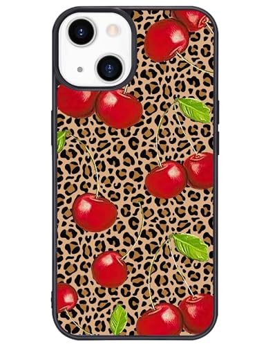 Coque iPhone 16 Pro léopard et cerise antichoc en TPU rigide