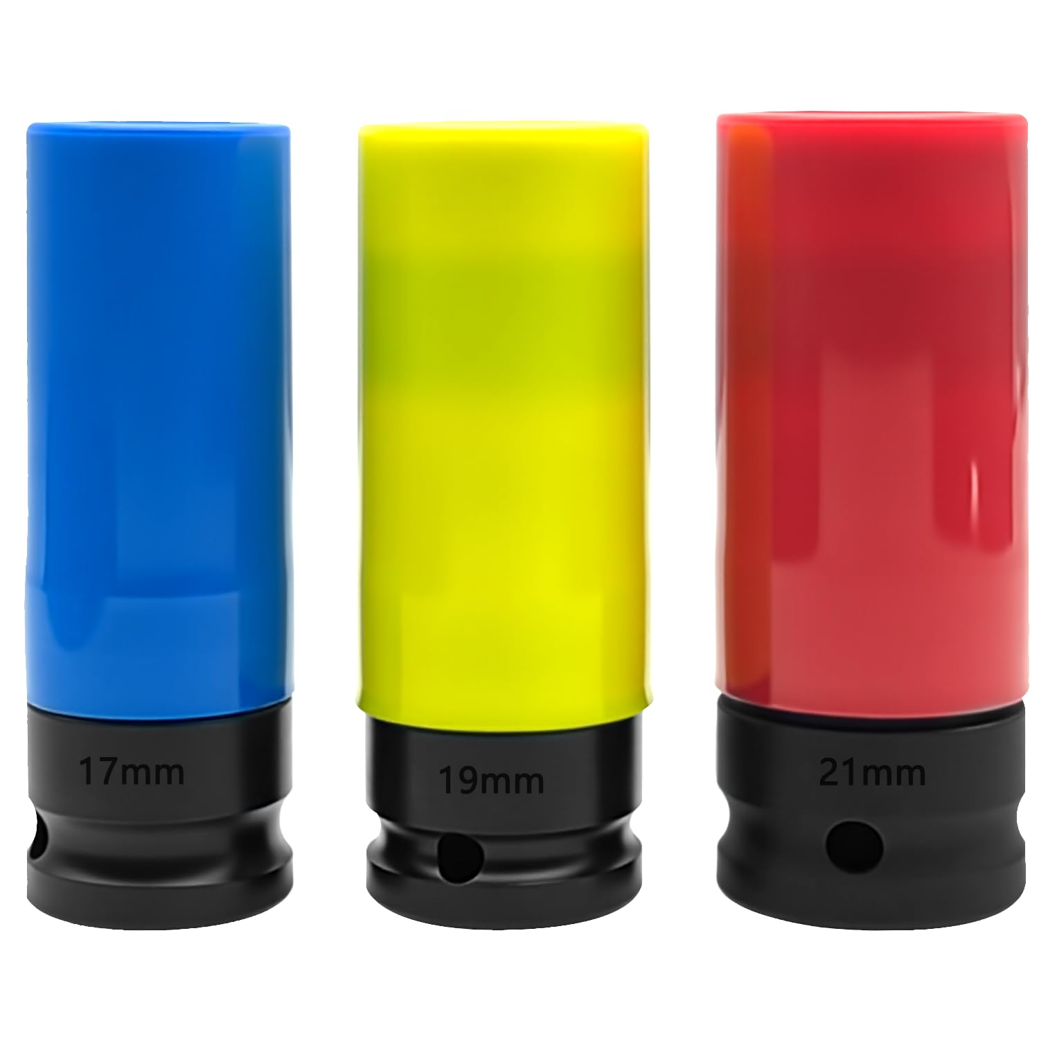 ZKTOOL 3PCS Wheel Protector Impact Socket Set, 1/2 Drive Lug Nut Socket, 17MM 19MM 21MM, CR-MO - Image 4