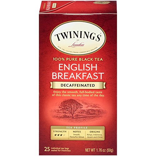 Twinings English Breakfast Individually Wrapped Tea Bags, 25 Count Pack Of 6, Decaffeinated Black Tea, Flavourful, Robust #TOP6