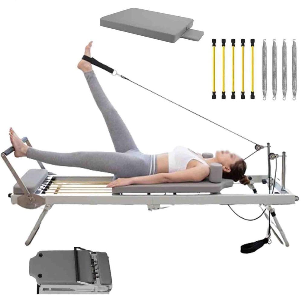 Foldable Pilates Equipment for Home Workouts, Pilates Machine Pilates Exercise Equipment with Jump Board