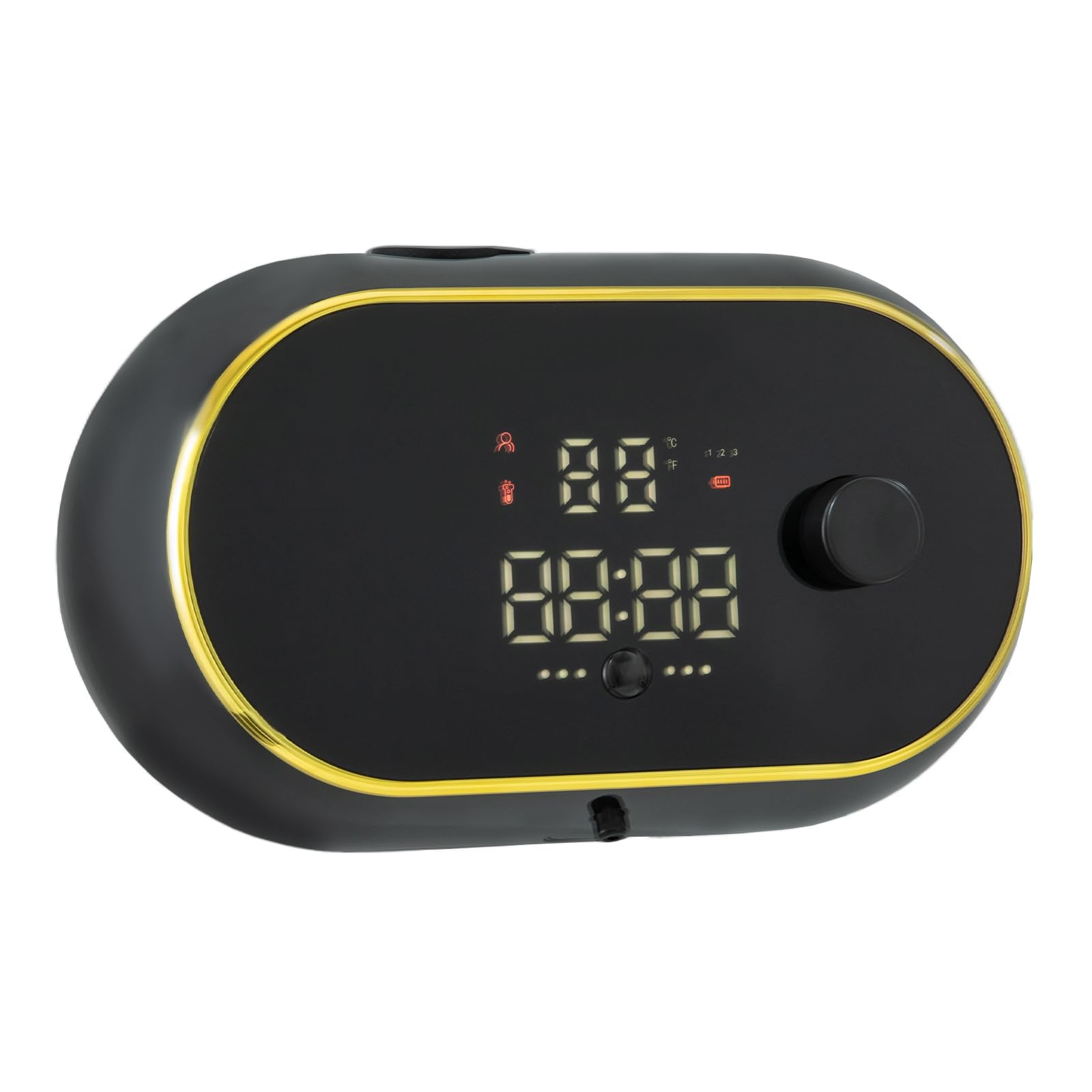 Distributore automatico di sapone in schiuma 450 ml USB C ricaricabile con display LCD Temperatura ora 3 livelli regolabile IPX5 impermeabile a parete sensore senza contatto