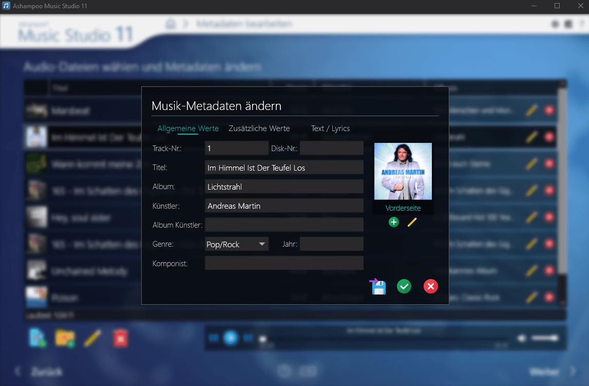 Music Studio 11 - Audio Recorder, professionelles Tonstudio zum Aufnehmen, Bearbeiten und Abspielen aller gängigen Audiodateien: WAV, AIFF, FLAC, MP2, MP3, OGG für Windows 11, 10