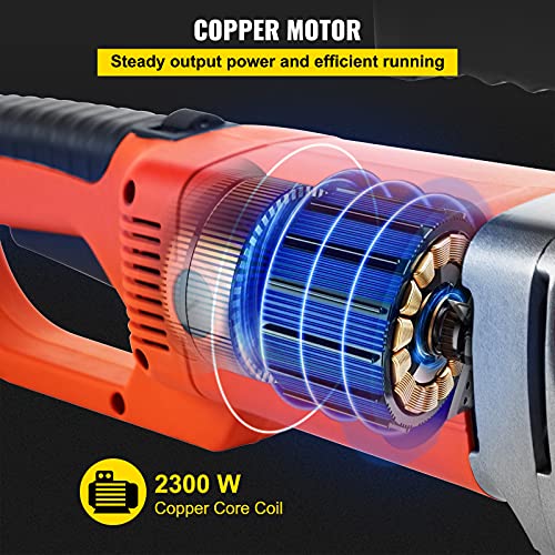 VEVOR Electric Pipe Threader, 2300W Pipe Threading Machine with 6 Dies 1/2"-2", 110V Hand-held Pipe Threader Machine with Copper Motor, Portable Electric Pipe Threading Kit with Carrying Case