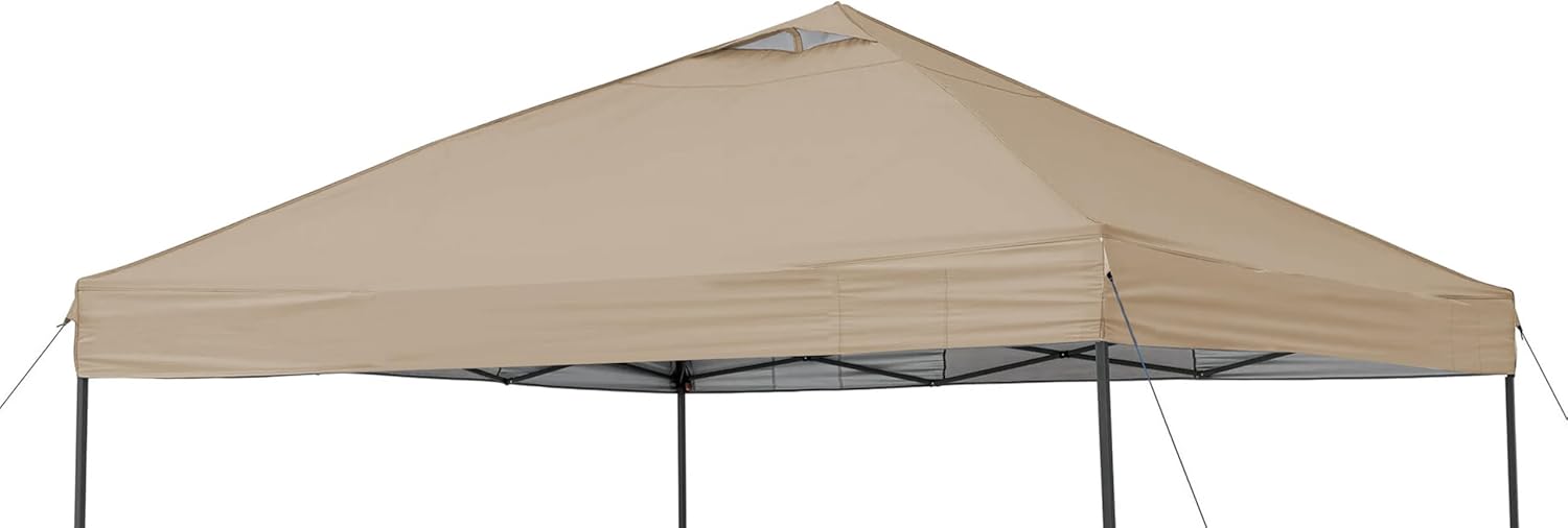 Replacement Top with Air Vent Fit for Ozark Trail 12' x 12' Instant Straight Leg Canopy Frame, Canopy Cover ONLY, This Particular Replacement Cover Not Fit Any Other Models Canopy, (Khaki)