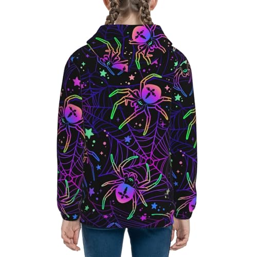 Multi-colored Spiders Kids Pullover Hoodies Boys Sweatshirts Girls Athletic Clothes with Pocket4