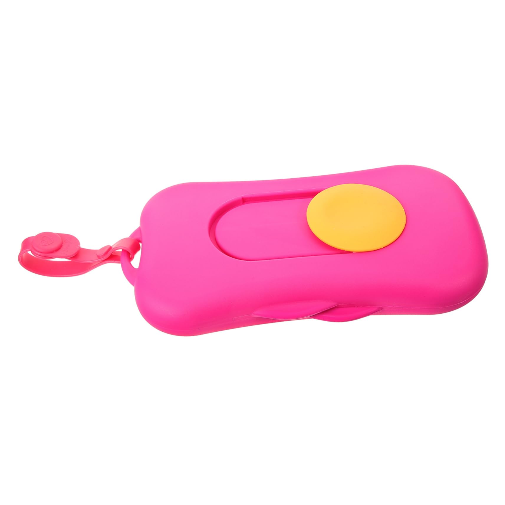 FONDOTIN Wipes Container Refillable Wipe Dispenser Alternative Portable Wipe Holder for Diaper Bag Wipe Case Design Sturdy Plastic Material for Stroller High Chair Pink