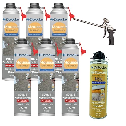 Mousse expansive polyuréthane multi-surfaces kit isolation thermique pistolet - 2