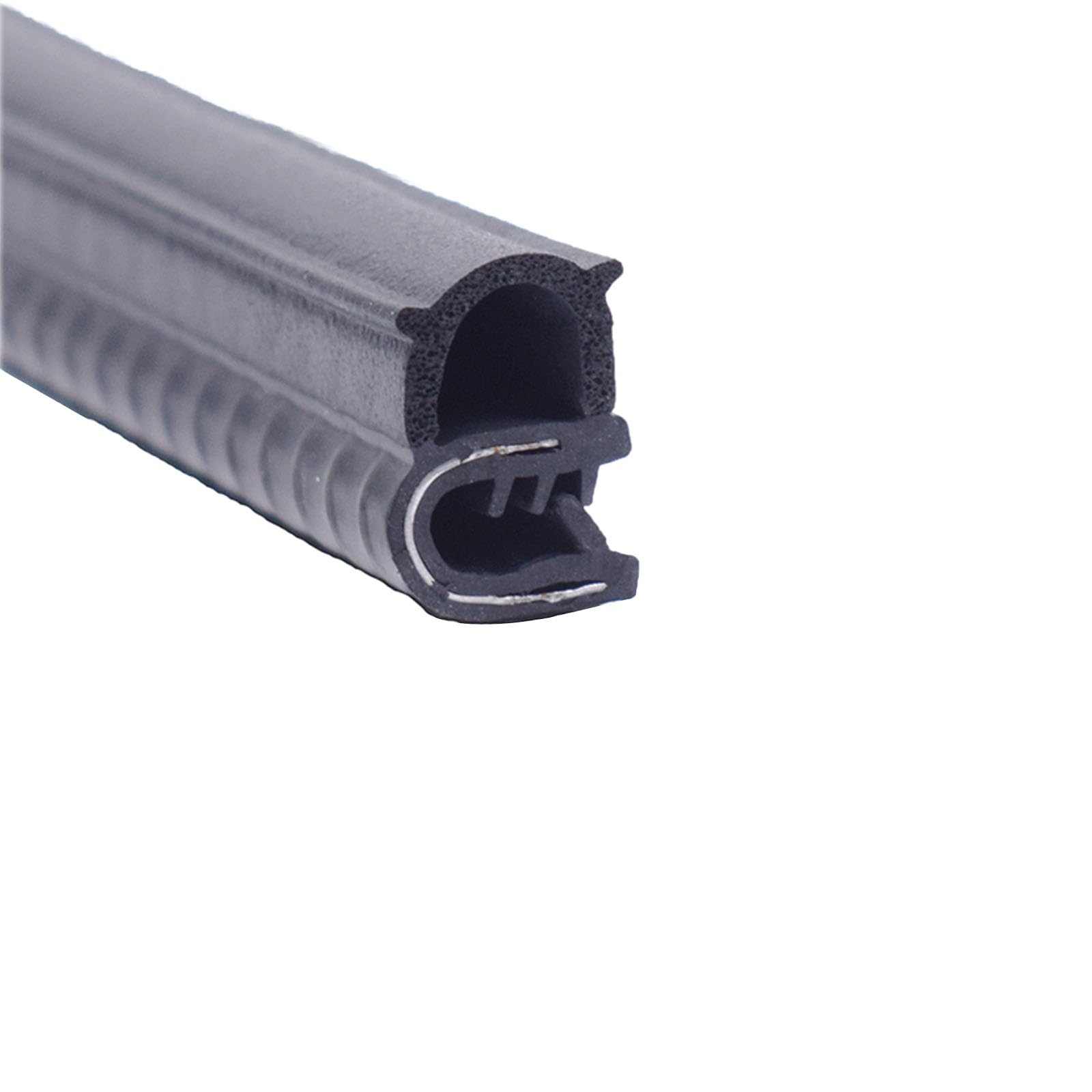 U Shape Rubber U-Shaped Side Bubble Rubber Seal 3.28FT Black Weatherproof and Durable Easy Installation Ideal for Doors Windows and More, Height x Width,25mm x 15mm (Size : 17mm x 13mm)