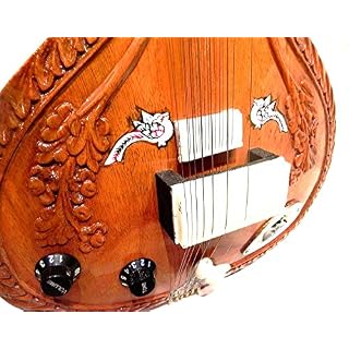 Sitar Électrique Indien Fait à la Main Fût Bois Style Designer Shri Ravi Shankar Corde et Mizrab Offert + Sac – Image 3