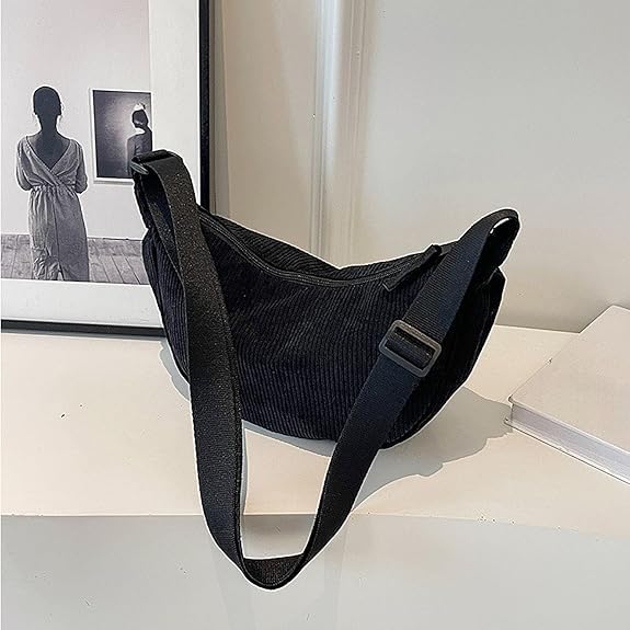 Bolso tote de ante con corduroy para hombro - Ligero, suave y perfecto para viajes y uso diario miniatura 5