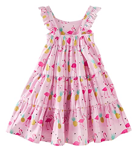 Image of Vieille Toddler Girls Summer Dress Ruffle Casual Beach Sundress 2-8 Years