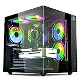 XX SPIRIT OF GAMER Bandit GT : Chassis PC Gamer ATX/mATX/mITX Compatible/ASUS Aura, Gigabyte RGB Fusion, MSI Mystic Light Sync Compatible / 1 x 120MM ARGB Fan à l\'arrière + 2 X 120MM ARGB côté CM