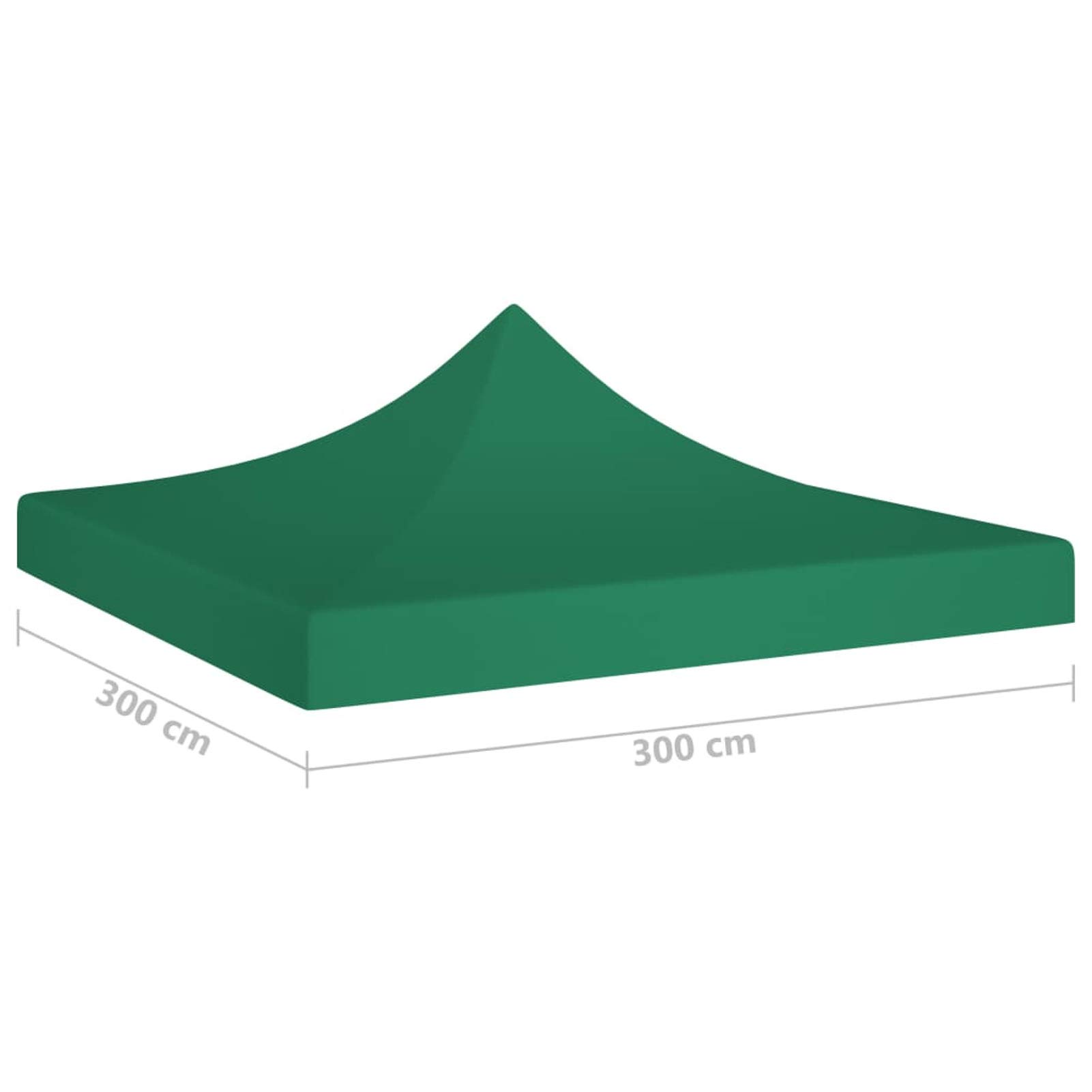 FAXIOAWA Techo de Carpa para Fiestas Toldo de Repuesto para Exteriores Gazebo Cubierta Superior de pabellón Resistente al Agua y a los Rayos UV, Marco de Carpa no Incluido, 3x3 m, 270 g/m², Verde