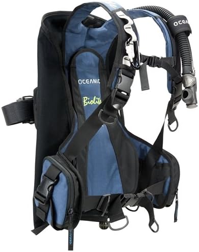 Oceanic Biolite Mens Travel Weight Scuba Diving Integrated BCD (2X-Large, Black/Blue)
