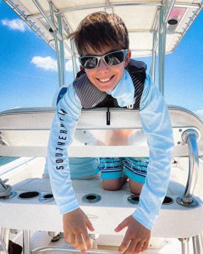 Southern Fin Apparel Kids Fishing Hoodie Shirt Long Sleeve Uv Upf Spf Sun Protection Youth Boys Girls (Seagrass, Large) #TOP3