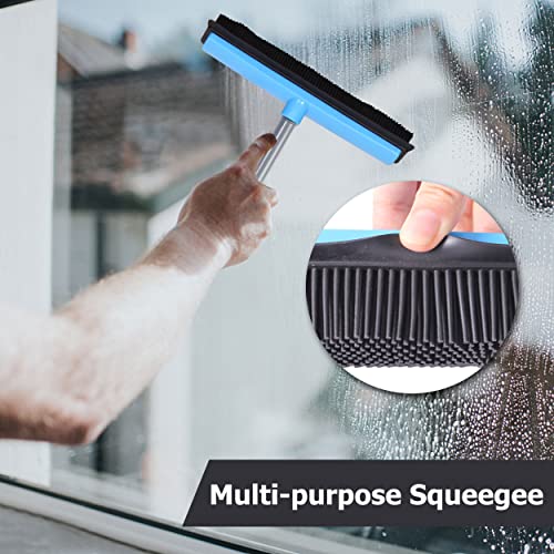 Clean With Ease Using The Lcf Soft Household Push Broom - Versatile Bristle Rubber Broom & Carpet Sweeper With Squeegee, Adjustable Handle And Multi-Brush Functionality For Pets (Blue) #TOP3