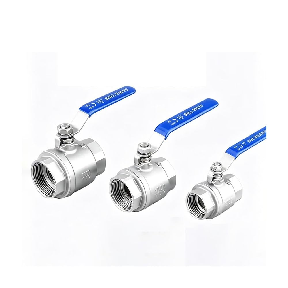 Dwuczęściowa Zawór Kulkowy ze Stali Nierdzewnej SS304, Pełny Przepływ, Gwint Wewnętrzny BSPT, Zawór Wody/Gazu/Oleju, 1/4"-2", 1 Sztuka(3/4")