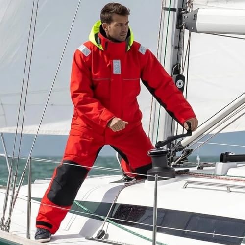 Image of Men's Coastal Sailing Jacket & Bib Pants Combo-Waterproof, Breathable Offshore Hard Shell, Durable Gear